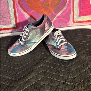 Vans Galaxy Print Sneakers - Blue and Pink